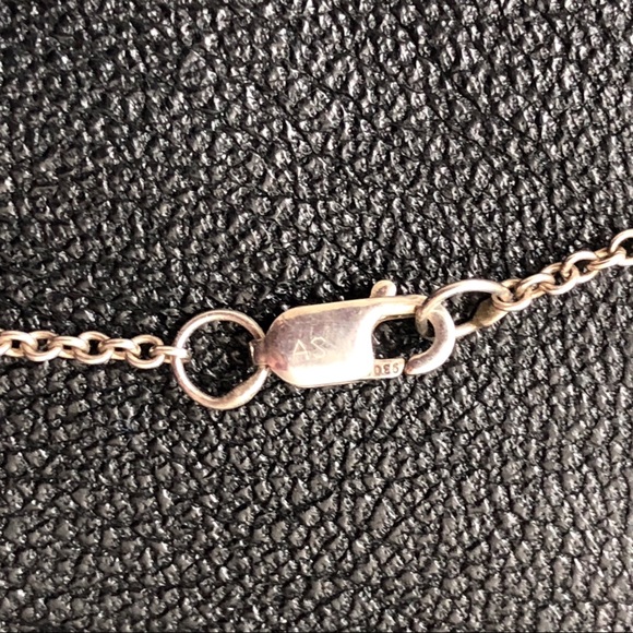 Modern Abstract Freeform 930 Argentium Silver Artisan Necklace - Picture 8 of 9